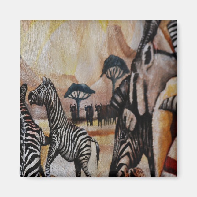 Zebra Mural Magnet (Front)