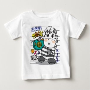 Zebra music  baby T-Shirt