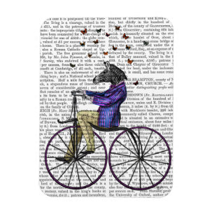 Zebra On Bicycle Magnet
