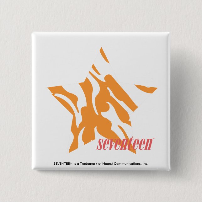 Zebra Orange 3 15 Cm Square Badge (Front)