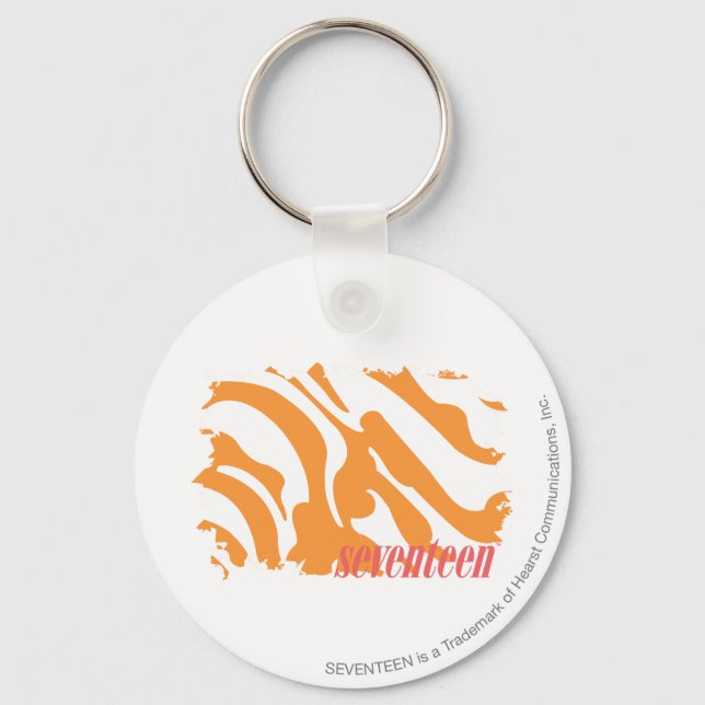 Zebra Orange 4 Key Ring (Front)