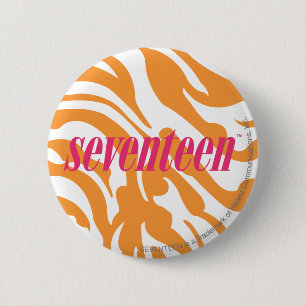 Zebra Orange 6 Cm Round Badge