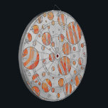 Zebra Orange and White Polka Dot Dartboard<br><div class="desc">Sassy Orange and White Zebra Animal Print on electronics, accessories, and trendy gifts brought to you by Imagine That! Design with our stylish orange, red, and light grey zebra striped design is perfect for the animal print lover and safari print lover in you. Makes a cool gift for artsy girls...</div>