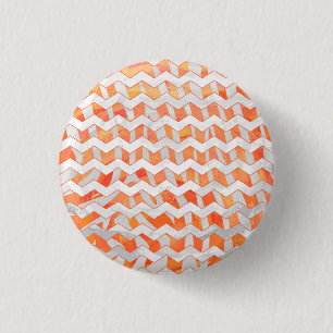 Zebra Orange and White Print 3 Cm Round Badge