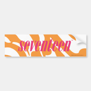 Zebra Orange Bumper Sticker