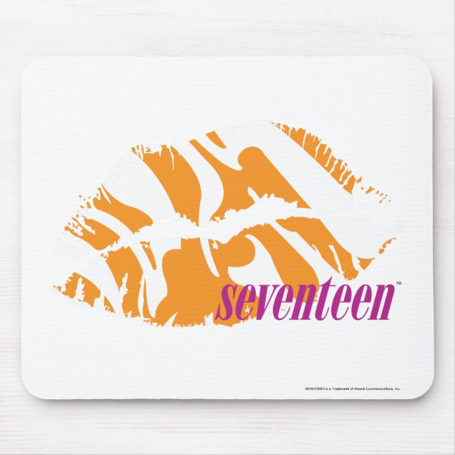 Zebra Orange Mouse Pad (Front)