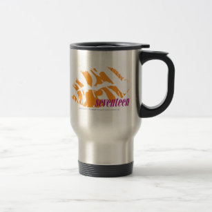 Zebra Orange Travel Mug