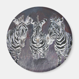 zebra-painting magnet