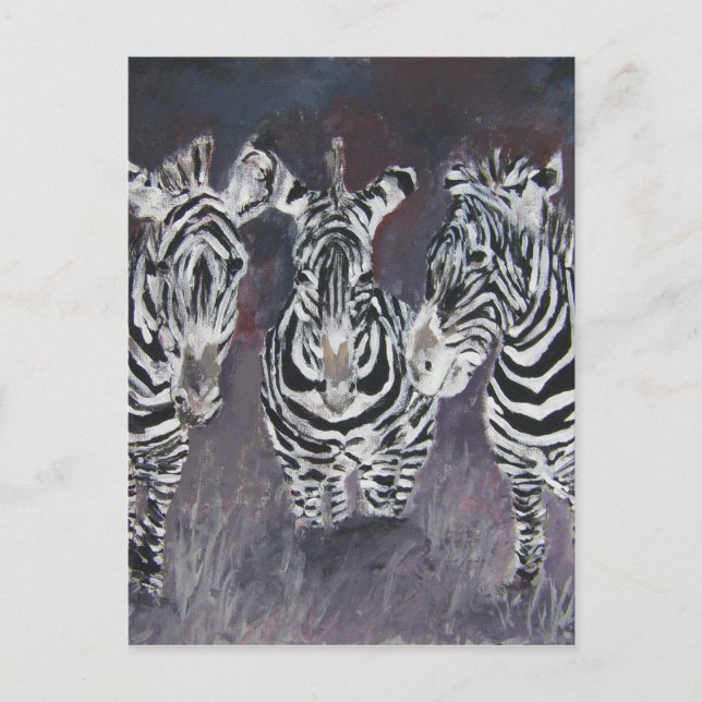 zebra-painting postcard (Front)