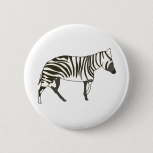 Zebra painting, wildlife art pin on buttons