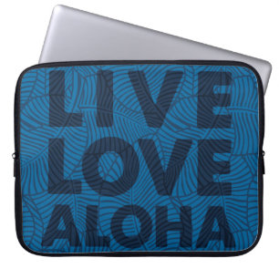 Zebra Palm Aloha Hawaiian Tropical Wetsuit Laptop  Laptop Sleeve