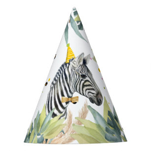 Zebra Party Animals Safari Wild Animals Birthday Hat