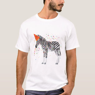 Zebra Partying - Animals Having a Party T-Shirt