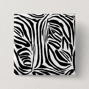 Zebra pattern 15 cm square badge