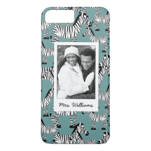 Zebra Pattern   Add Your Photo & Name iPhone 8 Plus/7 Plus Case