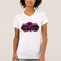 Zebra Pattern and Pink Lace Custom T-Shirt