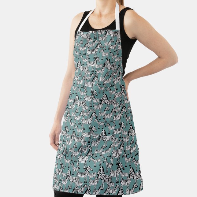 Zebra Pattern Apron (Insitu)