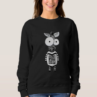 Zebra  Pattern Barcode Message Sweatshirt