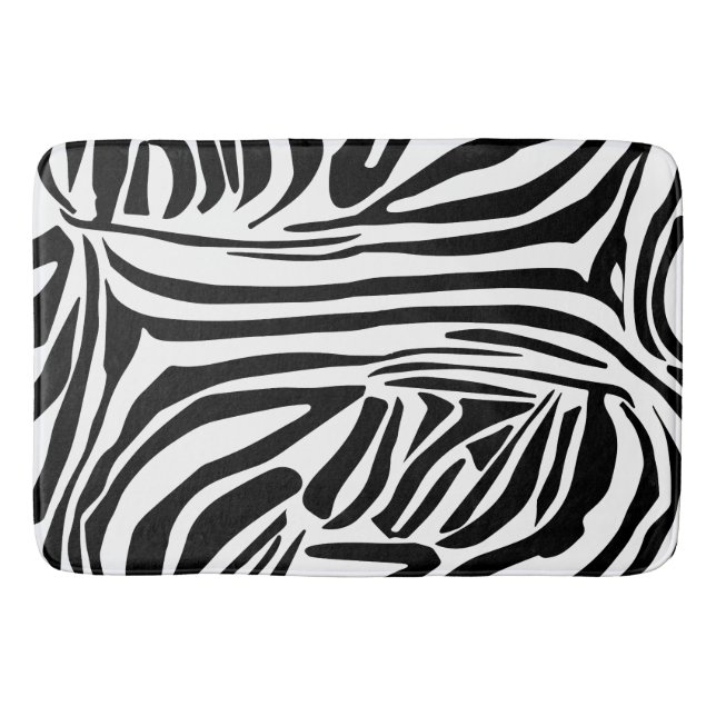 Zebra pattern bath mat (Front)