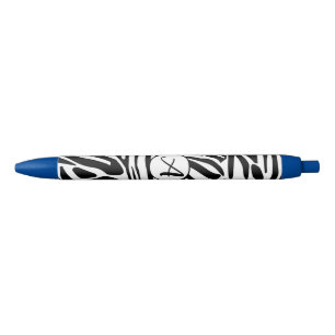 Zebra Pattern Black Ink Pen
