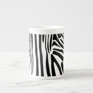 Zebra pattern bone china mug