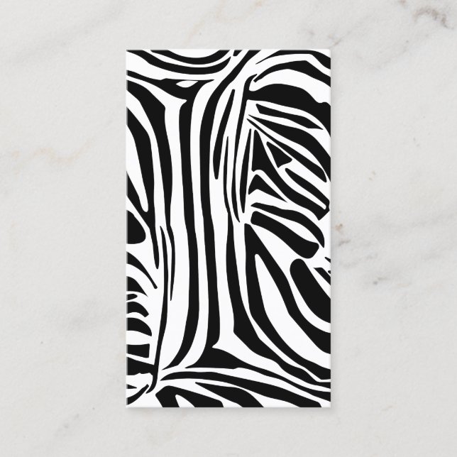Zebra pattern business card (Front)