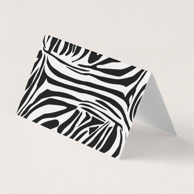 Zebra pattern business card (Front)
