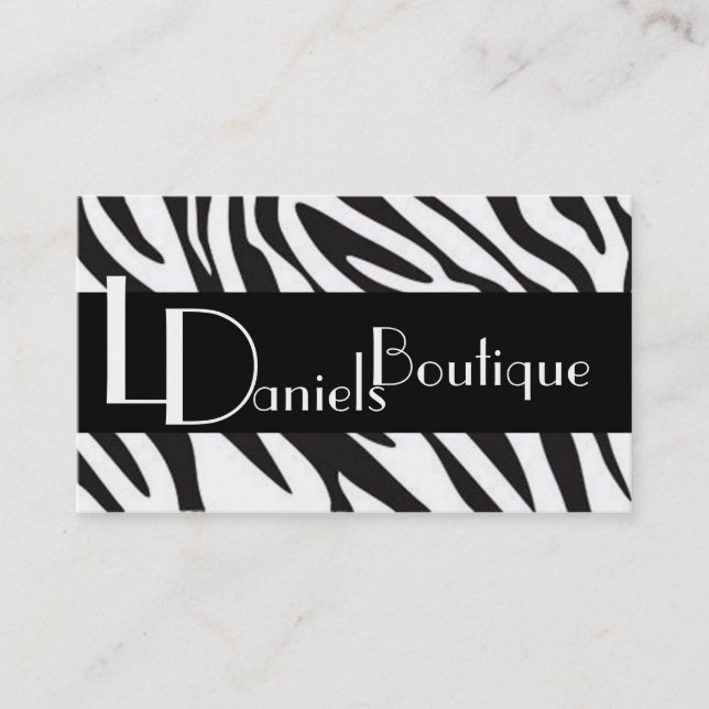 zebra pattern business card (Front)