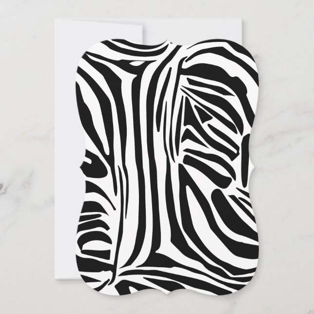 Zebra pattern card (Front)