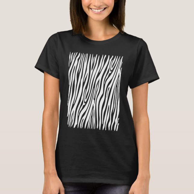 Zebra Pattern Carnival Costume Zebra Stripes Fancy T-Shirt (Front)