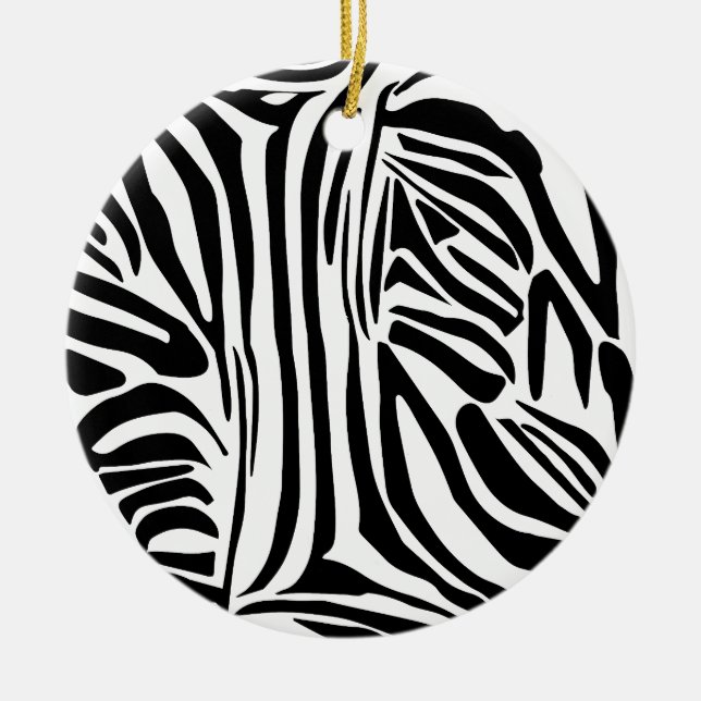 Zebra pattern ceramic ornament (Front)