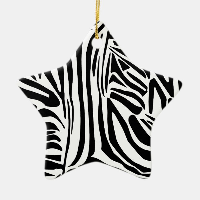 Zebra pattern ceramic ornament (Front)