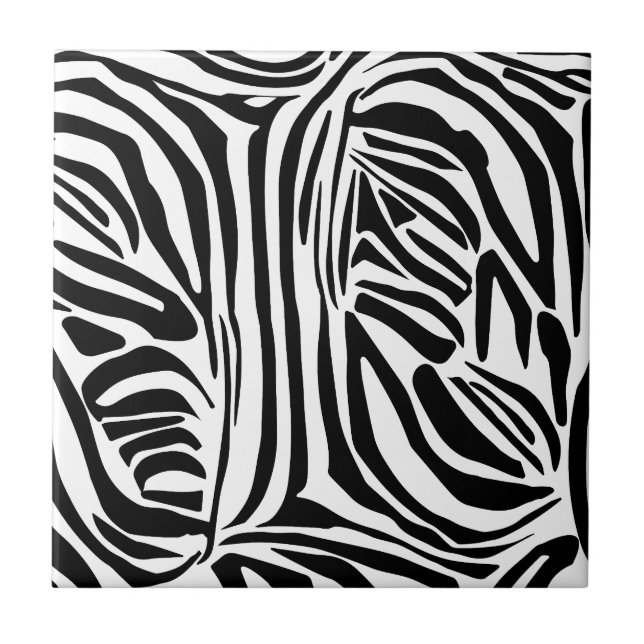 Zebra pattern ceramic tile (Front)