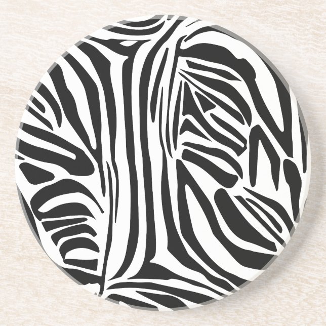 Zebra pattern coaster (Front)
