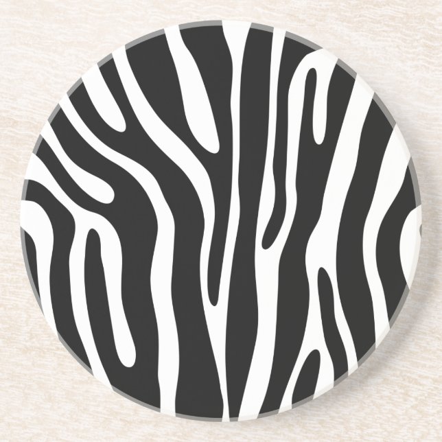 Zebra Pattern Coaster (Front)