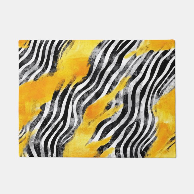 Zebra pattern doormat (Front)