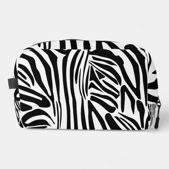 Zebra pattern dopp kit (Front)