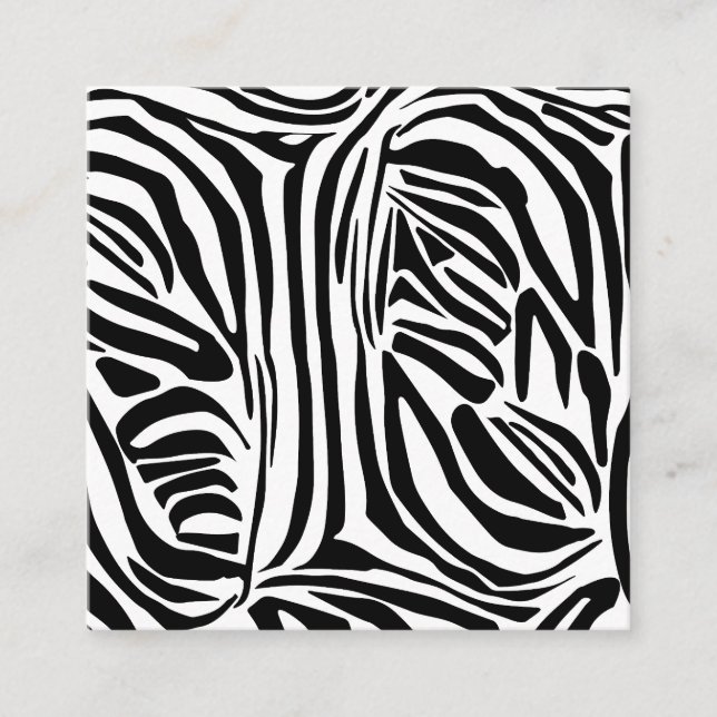 Zebra pattern enclosure card (Front)
