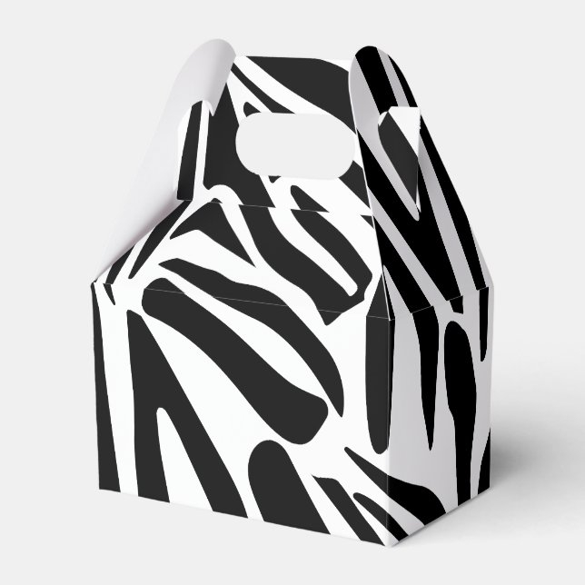 Zebra pattern favour box (Front Side)