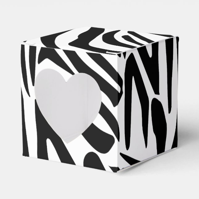 Zebra pattern favour box (Front Side)