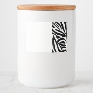 Zebra pattern food label
