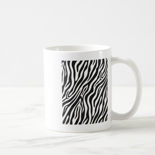 Zebra Pattern Funny Graphic  Coffee Mug (Right)