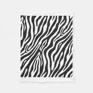 Zebra Pattern Funny Graphic Fleece Blanket