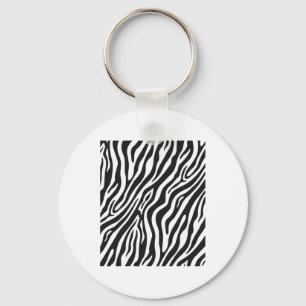 Zebra Pattern Funny Graphic Key Ring