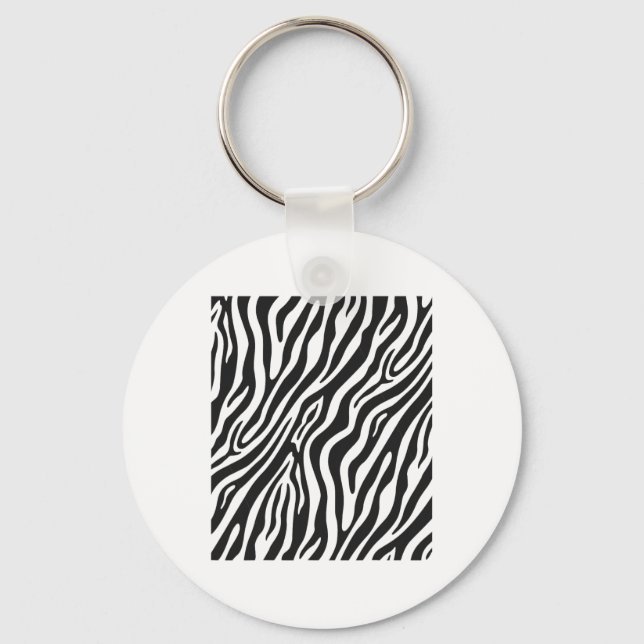 Zebra Pattern Funny Graphic  Key Ring (Front)