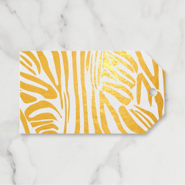 Zebra pattern gift tags (Front (Horizontal))