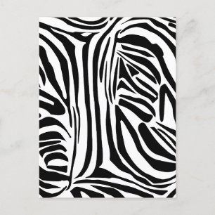 Zebra pattern holiday postcard