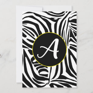Zebra Pattern Invitation