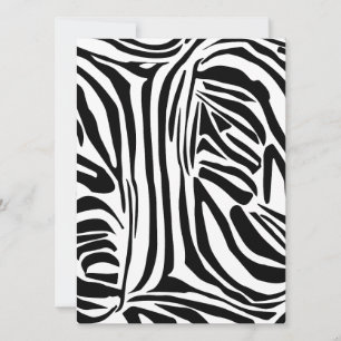 Zebra pattern invitation
