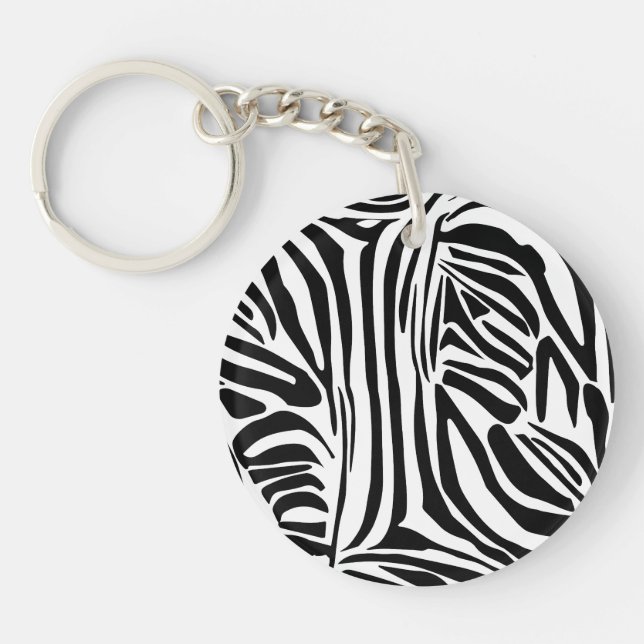Zebra pattern key ring (Front)